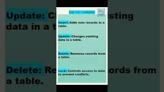 DML COMMAND #shorts #ytshorts #sql