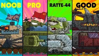 Hybrid Evolution English Ratte vs Soviet Ratte vs Ratte-44 vs Demon Ratte