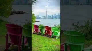 A cool spot to relax and watch the city skyline from Toronto Islands #travel #travelvlog #toronto