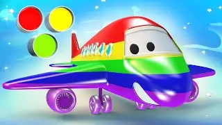 Learn Colors with Airplane for Kids Finger Family Nursery Rhymes