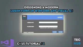 Designing a Modern Login Form in Windows Form App Visual C# | Ibad Shah | C# Tutorial