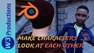 How To Make Characters Lock Eyes Using Blender Bone Constraints