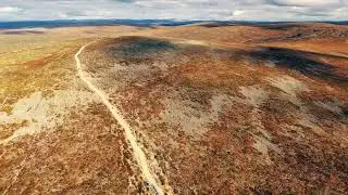 Saariselkä Kiilopää aerial scenery 4K Finland from air