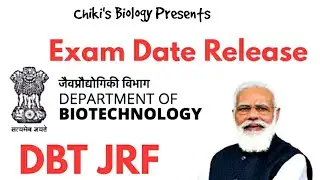 DBT BET JRF Entrance Exam 2025-26 || Exam Date Release || DBT.......By Chiki's Biology