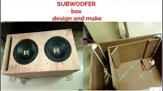 how to design and make dual subwoofer in single subwoofer box at home