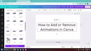 How to Add or Remove Animations in Canva