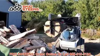 Skid Steer 6 Way Wedge Log Splitter Attachment - SkidSteers.com