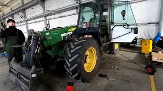 Редкий фронтальный погрузчик в наших краях  JohnDeere 3420- дефектовка+ ремонт  перед сезоном !