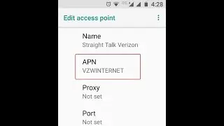 Straight Talk Verizon APN Settings