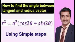 Easy way to find the angle between tangent and radius vector using basic formula