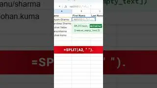 How to Segregate Data #split #googlesheets #formula #techtips #excel #exceltips