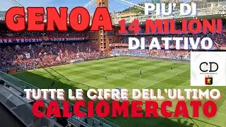 GENOA - Le cifre dell'ultimo CALCIOMERCATO - Un attivo di oltre 14 MILIONI che crescerà coi bonus