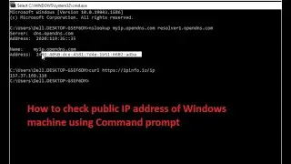 #How to check public ip address using CLI in windows machine