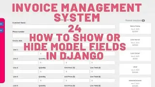 24 HOW TO SHOW OR HIDE MODEL FIELDS IN DJANGO – INVOICE MANAGEMENT SYSTEM