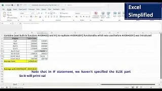 Use Excel IF and AVERAGE functions to replicate AVERAGEIF function