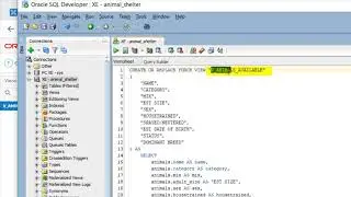 APEX23.SQL01: SQL command that creates a view (stored query, dynamic table)