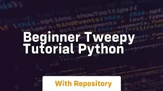 Beginner tweepy tutorial python