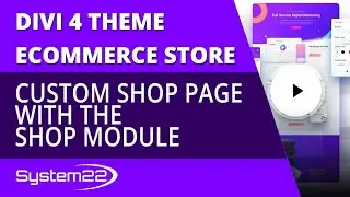 Divi 4 Ecommerce Custom Shop Page With The Shop Module 😎