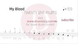 Twenty One Pilots - My Blood[S1] Drum Score