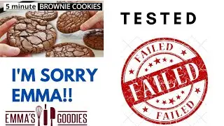 The Easiest fudgy brownie cookies!!! | Testing Emma's goodies recipe @emmasgoodies