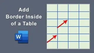 How to add border only inside of a table in word