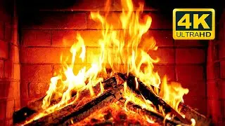 🔥 Cozy Fireplace 4K (12 HOURS). Fireplace with Crackling Fire Sounds. Fireplace Burning 4K