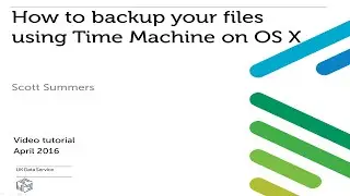 Back up your files using Time Machine