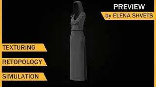 Long Dress with a Hood Marvelous Designer Project