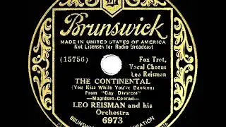 1934 OSCAR-WINNING SONG: The Continental - Leo Reisman (Leo Reisman, vocal)