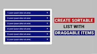 How To Create Sortable List With Draggable Items Using Jquery | Create Animated Sortable List Jquery