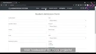 Student Admission Management System in PHP MySQL CodeIgniter with Source Code - CodeAstro