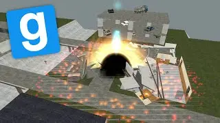 BLACK HOLE vs DESTRUCTIBLE TOWN | Garry's Mod (Physics + Nukes) / Gameplay