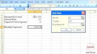 Excel 2003: Using Goal Seek