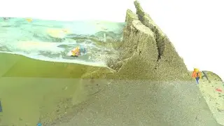 Dam Breach Experiment #1 - Sand Model Dam Failure