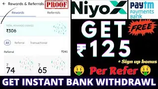 Niyox app Refer & Earn Loot 🔥 Singup Free ₹75, Per Refer ₹125 🤑 Withdraw instantly in bank account