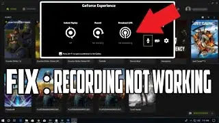 How To Fix GeForce Experience Record Option Not Working