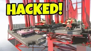 Hacked Cars ATTACK ME on FALLING BRIDGE! - Teardown Gameplay