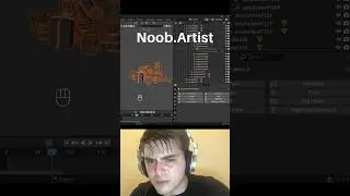 Noob vs Pro artist: hiding objects #blendertutorial #blender #blendercommunity #blender3d #b3d