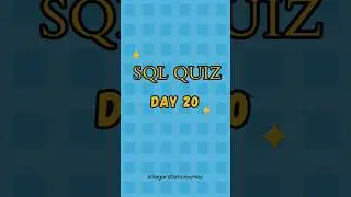 SQL Quiz day 20  | what does the having clause do? 