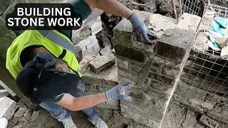 Building a Stone Pier and wall