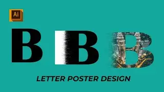 illustrator tutorial || letter poster design in illustrator