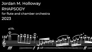 Rhapsody for flute and chamber orchestra - Score Video