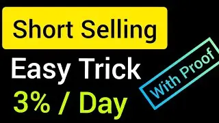 #17 Short Selling 🔥Secret Trick ! Dont Miss | Stop Loss Order Zerodha Kite | Bracket Order #withme