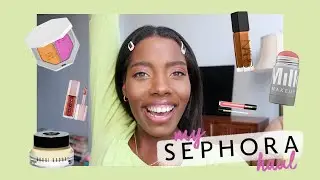 try-on sephora haul ft. fenty beauty, milk makeup & more!