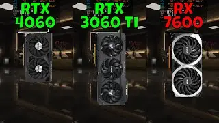 RTX 4060 vs RX 7600 vs RTX 3060 Ti (Benchmark in 9 Games at 1440p) 2024