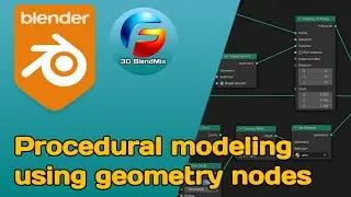 Procedural modeling using geometry nodes in Blender | control values using sliders