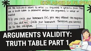 TRUTH TABLE FOR ARGUMENTS VALIDITY |PART 1|