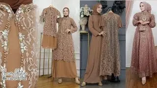 MODEL GAMIS MEWAH DAN ELEGAN TERBARU 2023 | GAMIS BROKAT KOMBINASI