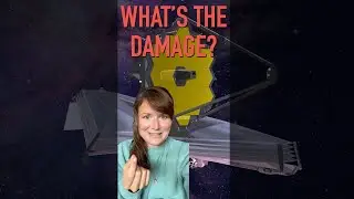 JWST mirror hit by a micrometeorite - what’s the damage? #shorts