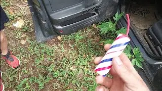 One awesome firework in a car